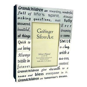 Godinger Grandmother Art Silver Plated Photo Album Hand Polished and Lacquered